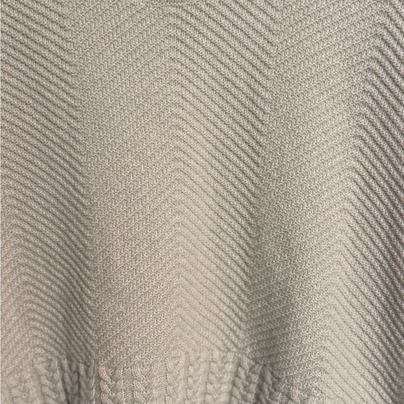 Armani Exchange AX Wool Blend Mock Neck Poncho Sweater Women’s M Beige Knit - Picture 3 of 4